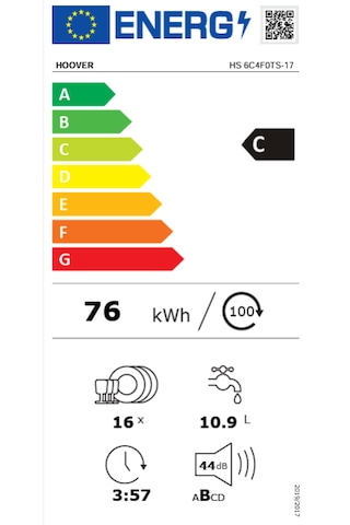 Hoover HS 6C4F0TS Wİ-Fİ 8 Programlı 16 Kişilik Bulaşık Makinesi