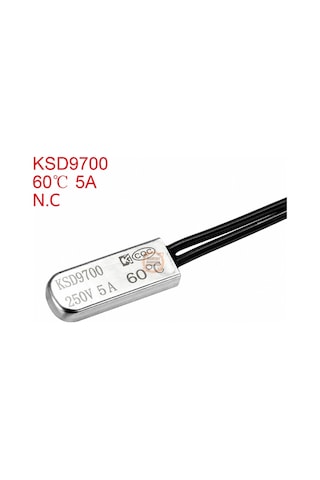 Kablolu Termostat Ksd9700 Nc 5a 60 C Normalde Kapalı