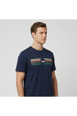 Lacivert Fila Erkek Günlük T-shirt Padule Fam1221.50004