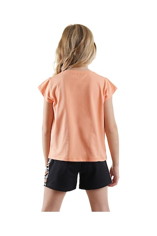 Denokids Zebra Ve Leo Kız Çocuk T-shirt Şort Takım Renkli Çok Renkli