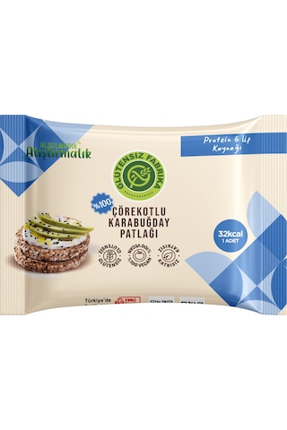 Karabuğday Patlağı Çörekotlu 24 G X 10 Paket Glütensiz & Vegan