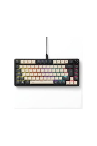 Mekanik Rgb Gaming Kablolu Klavye Mavi Switch Metal Knob Kontrollü Türkçe Q Layout Hot Swap Kompakt Gaming Type-c Kablo Eva Süngerli Gasket Mekanik Örgü Kablolu Oyuncu Klavyesi