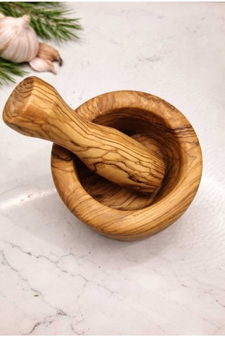 Zeytin Ağacı El Yapımı Ahşap Havan