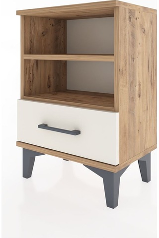 Arges Komodin 2 Raflı Tek Çekmeceli 44x30x64 Çam-aytaşı Çam