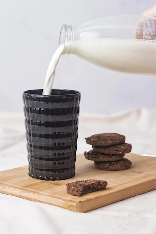 Allegra Siyah Akrilik Bardak 6'lı Set 400 Ml Su, Meşrubat, Sunum Ve Kahve Yanı İçin Cam Değild Çok Renkli