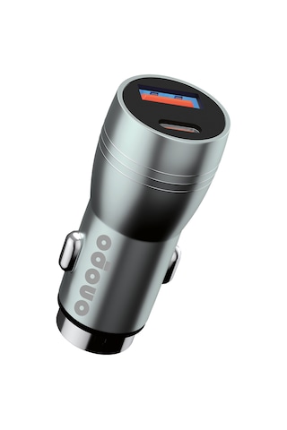 Onopo 3.4a Çift Usb + Type Çıkışlı Metal Hızlı Araç Şarjı 40w -a9