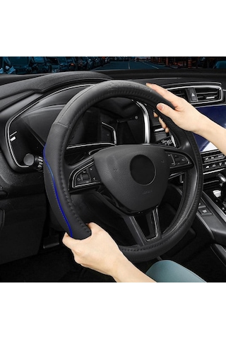 Michelin Mc1003naz Premium Suni Deri Direksiyon Kılıfı Mavi
