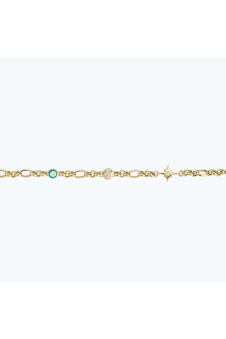 Altınbaş Altın Kutup Yıldızı Zincir Bileklik Abl0290-y-25940-p Çok Renkli