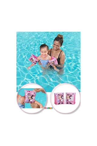 Minnie Mouse Figürlü Deniz Havuz Çocuk Yüzücü Kolluk - 3 - 6 Yaş Arası - 25 Cm Çok Renkli