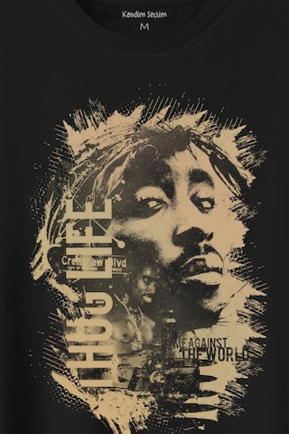 2pac Hip Hip Rap Amerika West Coast Baskılı Tişört Unisex T-shirt 001