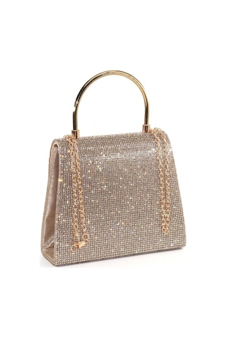 Keeba Gold Taşlı Abiye Çanta Altın Kadın Abiye Çanta Gold Abiye Çanta Davet Gece Clutch Çanta