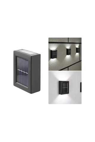 Solar Lamba Dekoratif Aplik Su Geçirmez Led Işıklı Duvar Lambası Çok Renkli