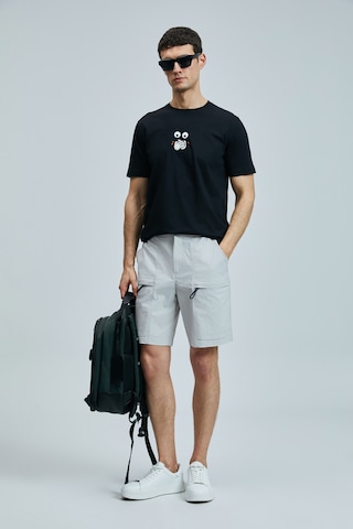 Lufian Zany Modern Grafik T- Shirt Siyah Siyah 111020255100100 Siyah
