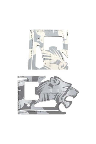 Buffer 18 Fonksiyonlu Cüzdan İçi Aslan Tasarımlı Kart Acil Durum Kiti