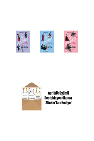 Üç Silahşörler 5 - Demir Maskeli Adam + Üç Silahşörler 4 - Louise De La Valliere + Üç Silahşörler 3 - Bragelonne Vikontu Ciltli + Okuma Sticker'ları