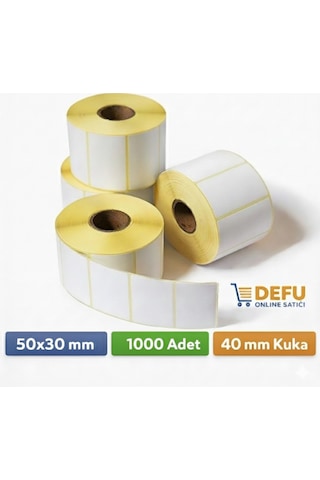 50x30 Termal Yazıcı Etiketi 1000 Adet Diğer 50x30 Termal Yazıcı Etiketi 1000 Adet Diğer