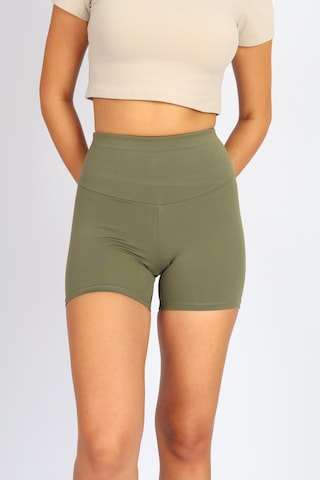 Soft&Basic Bıker Haki Kısa Spor Tayt Haki