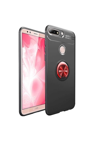 Huawei Honor 7C Kilif Yüzüklü Tam Korumali Silikon Kapak 418751238
