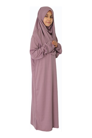 Yeni Gül Kurusu Cocuk Fermuarsız Namaz Elbisesi Gülkurusu