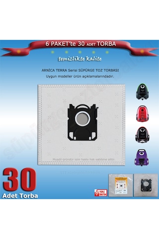 Terra-premium-blu-green-plus-rosso-lotus Turbo Et-et 14200 Serisi Süpürge Toz Torbası 30 Ad 202420