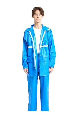 Sones Yetişkin Anti-riot Hd Çift Siperlikli Yağmurluk Yağmur Pantolonu Setleri, Beden: M Mavi