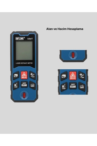 Profesyonel Lazer Metre Hassas Ölçüm Ve Dijital Ekran Yeni Nesil Standart