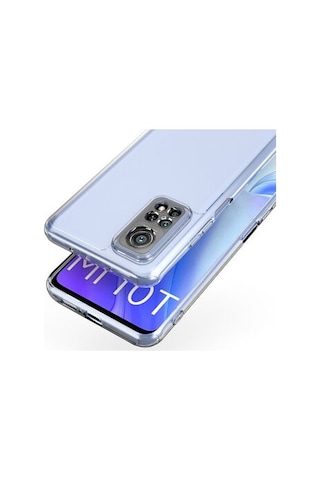 Xiaomi Mi 10t Pro 5g İle Uyumlu Kılıf Şeffaf Kamera Korumalı Esnek Silikon Telefon Kılıfı Kapak