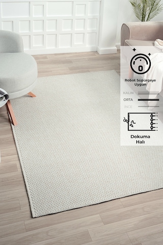 Konfor Halı Rusticana 3106 Naturel Jüt Halı Modern Örme Kilim