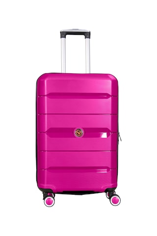 Npo Diamond Pp Polipropilen Orta Boy Kırılmaz Valiz - Fuşya