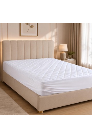 Formeya Pamukkale Alez Kapitone Fitted Yatak Koruyucu%100 Pamuk A Beyaz