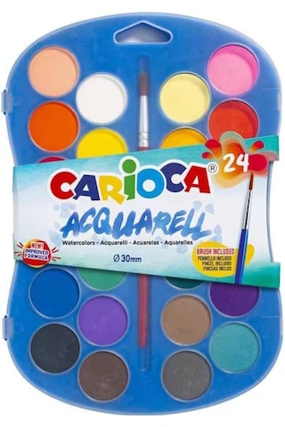 Carioca Sulu Boya 30 Mm Fırçalı 24 Lü