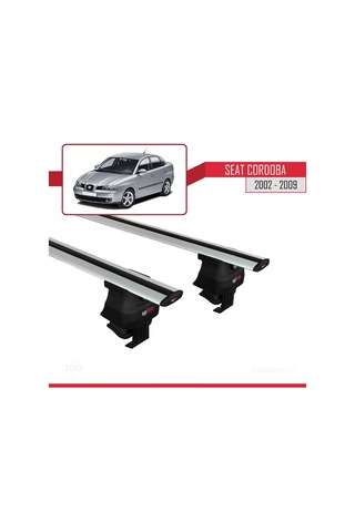 Seat Córdoba Iı 2002-2009 Arası İle Uyumlu Ace-4 Ara Atkı Tavan Barı Gri