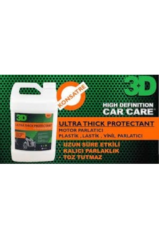 3D 706 Ultra Thick Protectant-Lastik.Vinil.Motor Parlatıcı- 3.78 L 3D 706 Ultra Thick Protectant-Lastik.Vinil.Motor Parlatıcı- 3.78 L