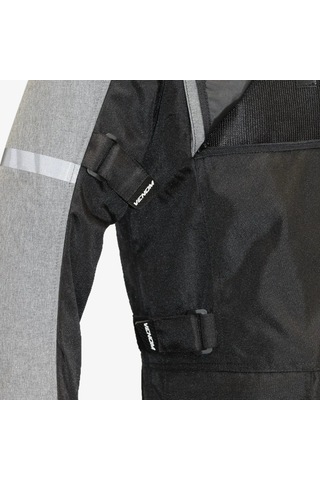 Venom Motosiklet Montu Long Siyah-gri Discovery Mont 4 Mevsim Uzun Motorcu Mont