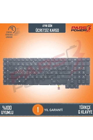 HP Uyumlu Omen 17-An100 Serisi Klavye Işıklı (Siyah Tr) 17-An100 Serisi Rgb Model