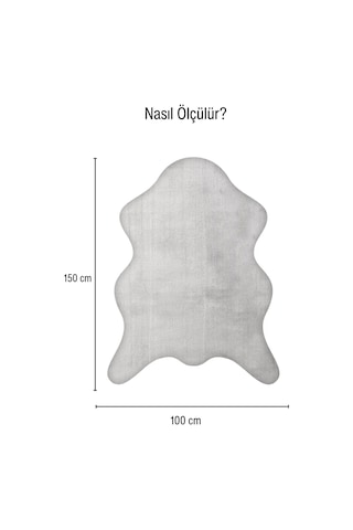 Çam Halı Poly Rpppost5001 Gri Peluş Post Şeklinde Halı-salon-antre-oturma Odası-yumuşak-kaymaz Taban-yıkanabilir