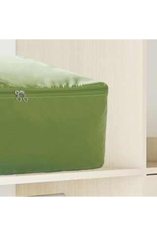Unimarket Katlanabilir Yorgan Saklama Çantası 2 Yönlü Fermuarlı Yerden Tasarruflu Nevresim Takımı Yeşil 2xl 0bttr9