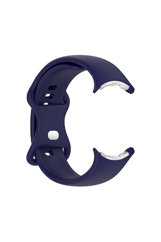 Caseonn Google Pixel Watch 5 45mm Kordon Esnek Spor Silikon Kayış Lacivert