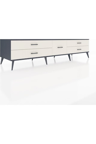 Kronos Tv Ünitesi 5 Çekmeceli 220x59x51 Antrasit-çam/aytaşı Atlas Çam/aytası - Antrasıt