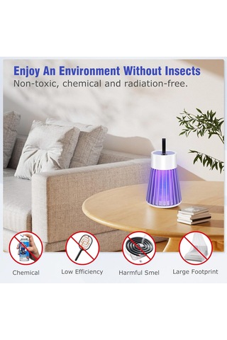 Kamp, Bahçe Ve Teras İçin Sivrisinek Öldürücü Lamba, Usb Şarj Edilebilir, Mini Uv Elektrikli Böcek Öldürücü, Taşınabilir Sinek Tuzağı
