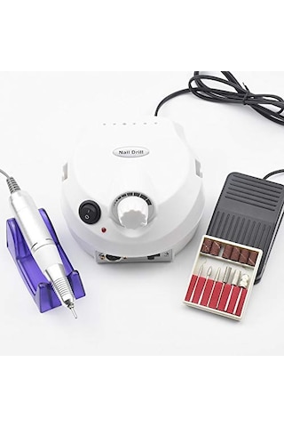 Manikür Pedikür Makinesi Profesyonel 25000 Rpm Elektrikli Freze Tırnak Parlatıcı Törpü 3 Farklı Renk Seçeneği Nail Drill Parlatma Şekil Verme Çok İşlevli Kullanım F601 Beyaz