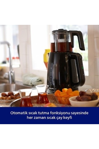 1700w Güçte Çay Makinesi, 1.9 Lt Kapasite Ve Otomatik Sıcak Tutma