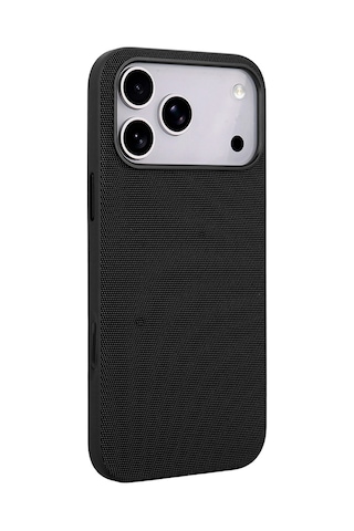 Maks Technology Apple Uyumlu iPhone 17 Pro Kılıf M-safe Şarj Özellikli Kumaş Tasarımlı Mkst Miami Sert Pc Kapak - Siyah