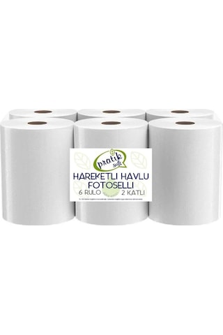 Pratiksoft Fotoselli Hareketli Kağıt Havlu 6'lı Pratiksoft Fotoselli Hareketli Kağıt Havlu 6'lı