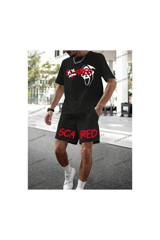 Alt/üst T-shirt Ve Şort Takımı Kod Alt156 Siyah