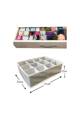 Periboia 12 Bölmeli Pratik Bölmeli Çekmece Düzenleyici Organizer Çok Renkli