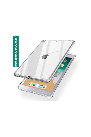 Forzacase Apple Uyumlu iPad 9.7 İnch 6.nesil 2018 İle Anti Shock Silikon Kılıf Şeffaf - Fc014 Silikon