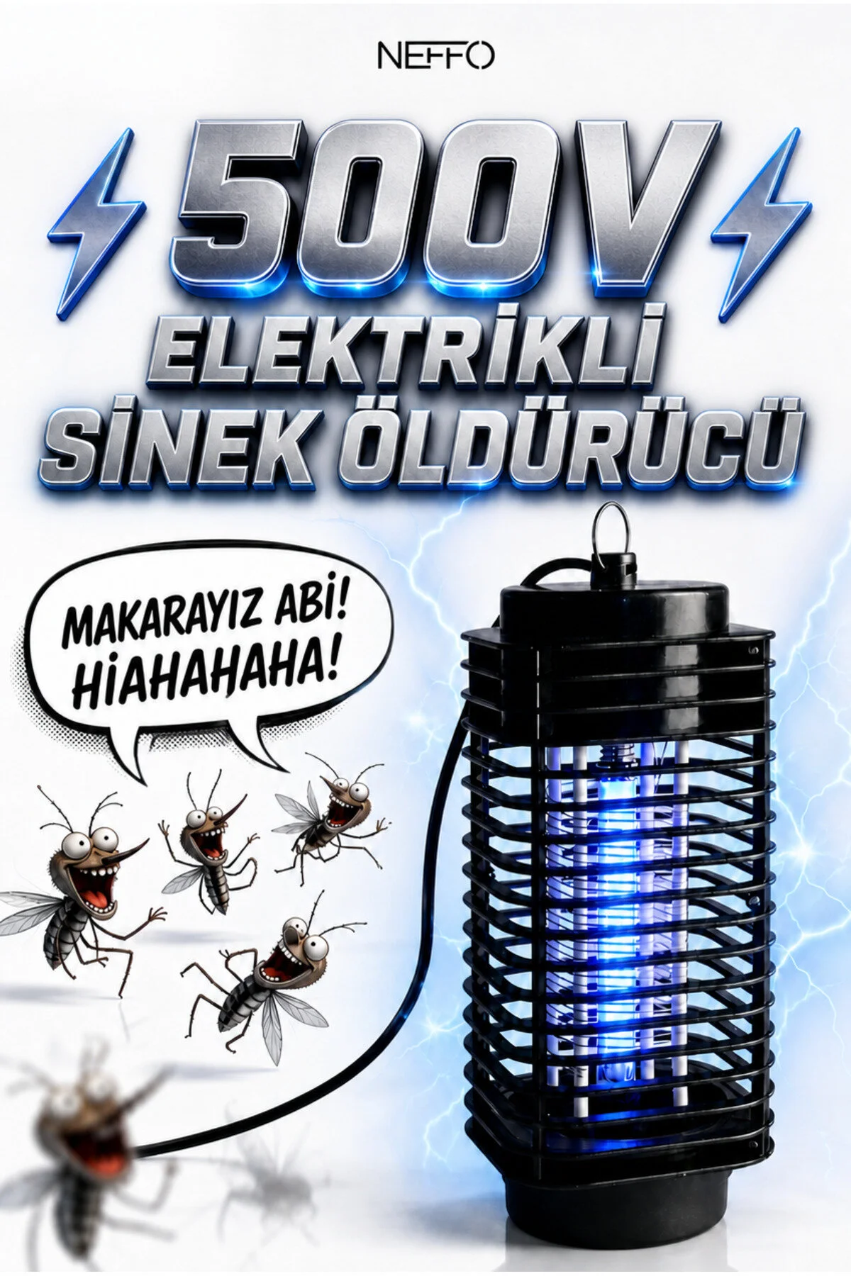 500v Elektrikli Uv Sivrisinek Ve Haşere Öldürücü Lamba Yüksek Güçlü Sinek Kovucu Cihaz Ev, Ofis, Bahçe Ve İş Yeri İçin