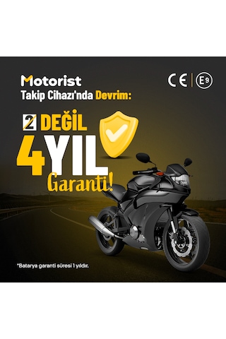 Motorist Motosiklet Takip Sistemi 12 Ay + Siren/buzzer Motorda S