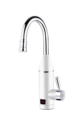 Tongxida Lavabo Musluğu İçin Elektrikli Led Ekran Anında Su Isıtıcı Kaplamalı Krom Renk -